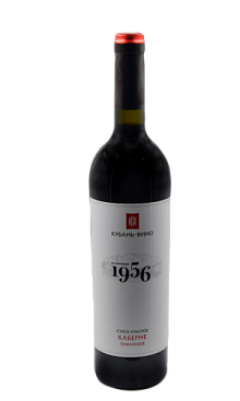 Росс вино с ЗГУ "Кубань" сухое красное "Каберне Таманское 1956" 0,75л 12%-12,5%