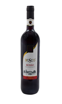 Вино ординарное БОСКО красное п/сухое 0,75л 10%