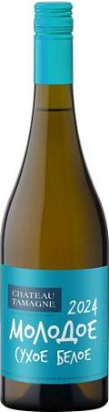 Российское вино с защищённым наименованием места происхождения "Южный берег Тамани" молодое сухое белое" Шато Тамань" 0,75л