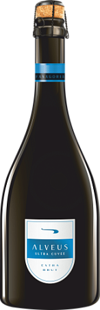 РОССИЙСКОЕ ИГРИСТОЕ ВИНО С ЗАЩИЩЕННЫМ НАИМЕНОВАНИЕМ МЕСТА ПРОИСХОЖДЕНИЯ "СЕННОЙ" БРЮТ БЕЛОЕ ВЫДЕРЖАННОЕ "ALVEUS ULTRA CUVEE,АЛЬВЕУС УЛЬТРА КЮВЕ"0,75