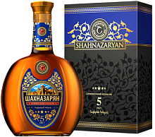 Армянский коньяк ординарный пятилетний "Шахназарян" в п/у, бутылка традиционная, емк.0,5 л, креп. 40%