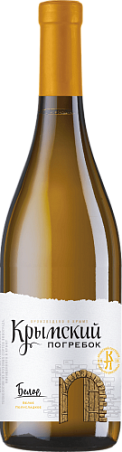 Вино полусладкое белое "Мускатное домашнее" "КРЫМСКИЙ ПОГРЕБОК" 0,75 л