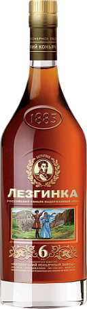 Коньяк выдержанный "КВ" марочный "Лезгинка" 0,5 л ** 1/6 40%