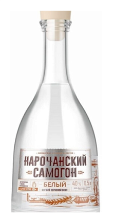 Спиртной напиток из зернового сырья купажированный "Нарочанский Самогон.Белый", 0,5л, 40% (12)