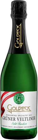 ИГРИСТОЕ ВИНО СУХОЕ БЕЛОЕ «ГОЛЬДЕК ГРЮНЕР ВЕЛЬТЛИНЕР ТРОКЕН» («GOLDECK GRUNER VELTLINER TROCKEN»), КРЕПОСТЬ 12,0%, 0,75Л.