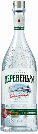 Водка  особая "Зимняя деревенька кедровая на солодовом спирте "Альфа" 0,5л 40%