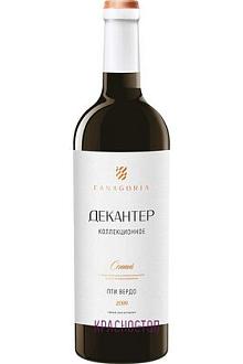 РОССИЙСКОЕ ВИНО С ЗАЩИЩЕННЫМ НАИМЕНОВАНИЕМ МЕСТА ПРОИСХОЖДЕНИЯ "СЕННОЙ" СУХОЕ КРАСНОЕ КОЛЛЕКЦИОННОЕ "ПТИ ВЕРДО ФАНАГОРИИ. ДЕКАНТЕР 2019"0,75