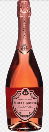 Игристое вино полусладкое розовое «Пьер Монте» (Pierre Monte), 0,75 л