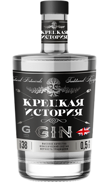 Джин "КРЕПКАЯ ИСТОРИЯ" 0,5 л. 38%