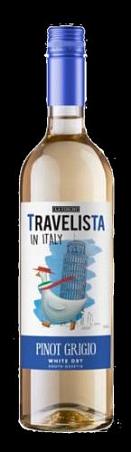 Вино Пино Гриджио Travelista сортовое ординарное сухое белое 0.75л