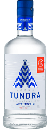 Водка "TUNDRA AUTHENTIC. ВОДКА КРАЙНЕГО СЕВЕРА" 1,0л 40% 1/6