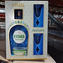 ПРОМО-ПАК водка "КУПАВА ПРИРОДНАЯ"0,5 л + рюмка 2 шт.
