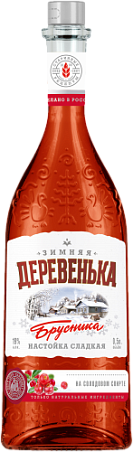 Настойка сладкая "Зимняя Деревенька Брусника" 0.5л 19%