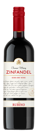 Вино сортовое полусухое красное "Зинфандель" РУБИНО алба, креп.12%об. емк.0,75л