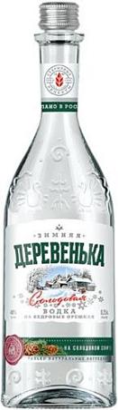 Водка  особая "Зимняя деревенька кедровая на солодовом спирте "Альфа" 0,25л 40%