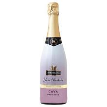 Вино игристое выдержанное "КАВА БЕРБЕРАНА ГРАН ТРАДИСЬОН БРЮТ РОЗЕ" брют розовое 0,75 л